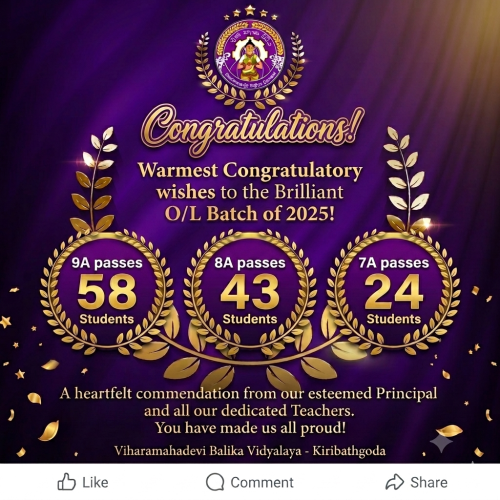 Warmest congratulations to our brilliant            O/L Batch of 2025 on your                            outstanding achievements!